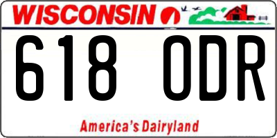 WI license plate 618ODR