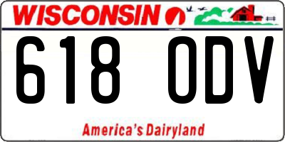 WI license plate 618ODV