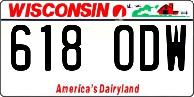 WI license plate 618ODW