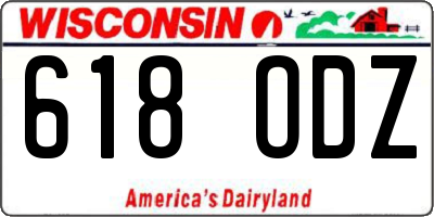 WI license plate 618ODZ