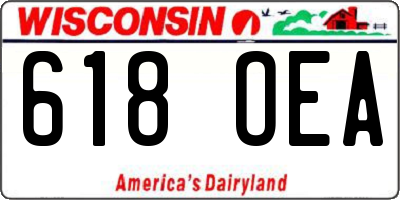 WI license plate 618OEA