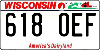 WI license plate 618OEF