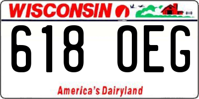 WI license plate 618OEG