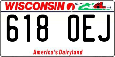 WI license plate 618OEJ