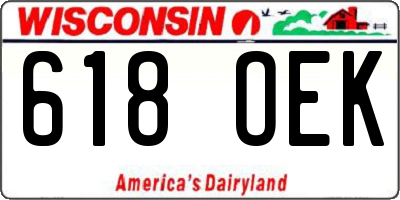 WI license plate 618OEK