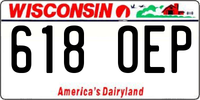 WI license plate 618OEP