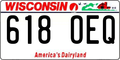 WI license plate 618OEQ