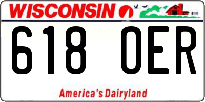 WI license plate 618OER