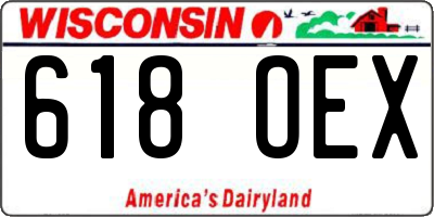 WI license plate 618OEX