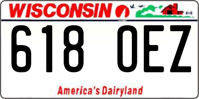 WI license plate 618OEZ