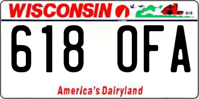 WI license plate 618OFA