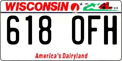 WI license plate 618OFH