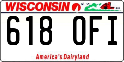 WI license plate 618OFI