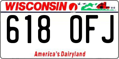 WI license plate 618OFJ