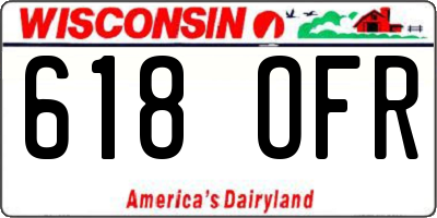 WI license plate 618OFR