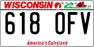 WI license plate 618OFV