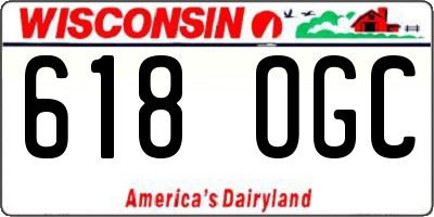 WI license plate 618OGC