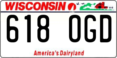 WI license plate 618OGD