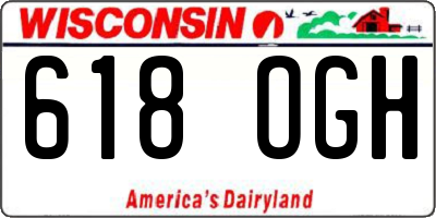 WI license plate 618OGH
