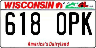 WI license plate 618OPK