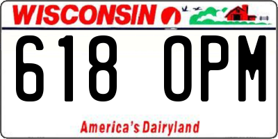 WI license plate 618OPM