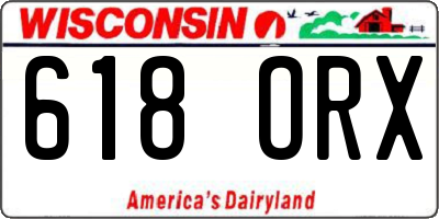 WI license plate 618ORX