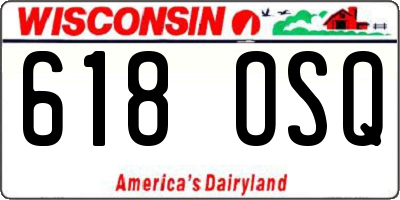 WI license plate 618OSQ