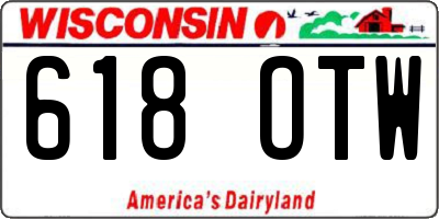 WI license plate 618OTW