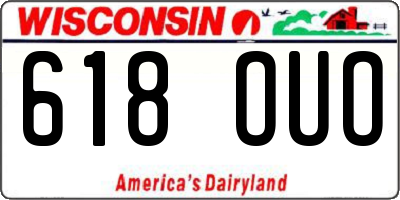 WI license plate 618OUO