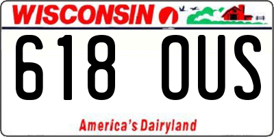 WI license plate 618OUS