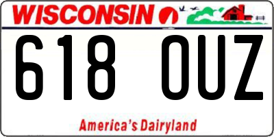 WI license plate 618OUZ