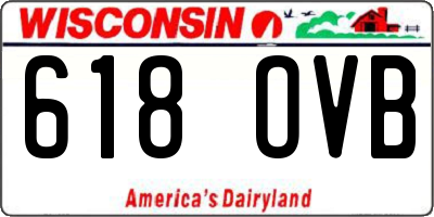 WI license plate 618OVB