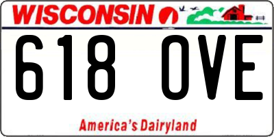 WI license plate 618OVE