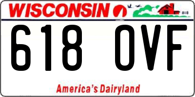 WI license plate 618OVF