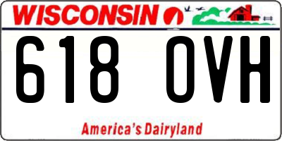 WI license plate 618OVH