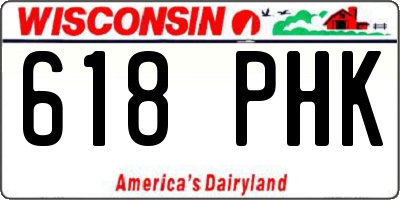 WI license plate 618PHK