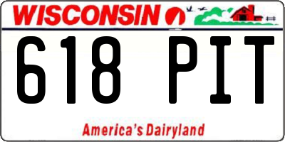 WI license plate 618PIT