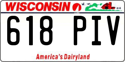 WI license plate 618PIV