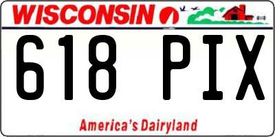 WI license plate 618PIX