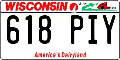 WI license plate 618PIY