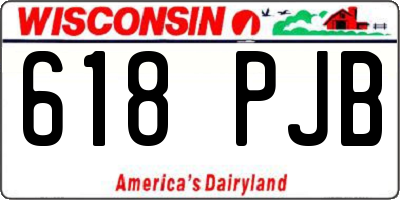 WI license plate 618PJB