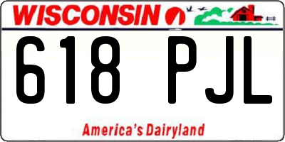 WI license plate 618PJL