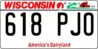 WI license plate 618PJO