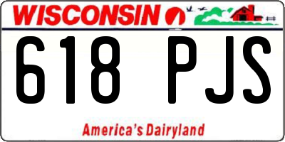 WI license plate 618PJS