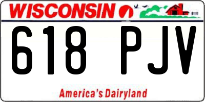 WI license plate 618PJV