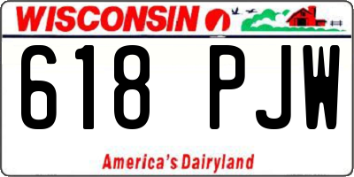 WI license plate 618PJW
