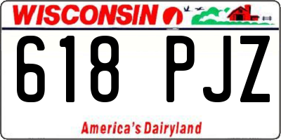 WI license plate 618PJZ