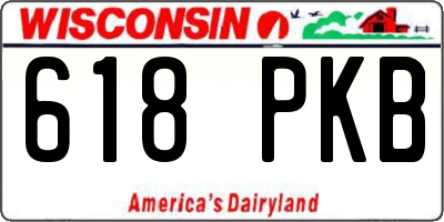 WI license plate 618PKB