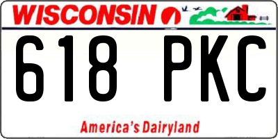 WI license plate 618PKC