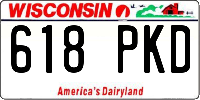 WI license plate 618PKD
